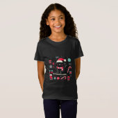 クリスマスブラックキャット Tシャツ (正面フル)