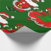 クリスマスブラックサンタクロースの妻 ラッピングペーパー (角)