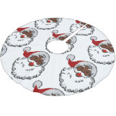 クリスマスブラックサンタクロース ブラッシュドポリエステルツリースカート (アングル)