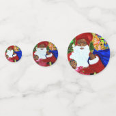 クリスマスブラックサンタ紙吹雪 – 食器 – ギフト コンフェッティ (裏面)