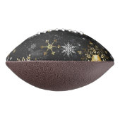 クリスマスブラックバックグラウンド上のゴールデンスノーフレーク アメリカンフットボール (回転90)