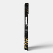 クリスマスブラックバックグラウンド上のゴールデンスノーフレーク Case-Mate iPhoneケース (裏面 / 右)