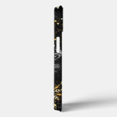 クリスマスブラックバックグラウンド上のゴールデンスノーフレーク Case-Mate iPhoneケース (裏面 / 右)