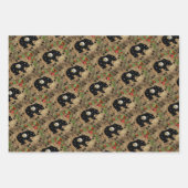 クリスマスブラックベアハルドイーグルワイルド  ラッピングペーパーシート (正面2)