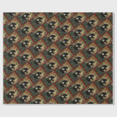クリスマスブラックベアーハゲ・イーグル・スピリット ラッピングペーパー (フラット)