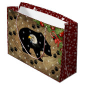 クリスマスブラックベアーバルトイーグルワイルダネス ラージペーパーバッグ (裏面アングル)