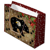 クリスマスブラックベアーバルトイーグルワイルダネス ラージペーパーバッグ (正面アングル)