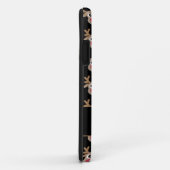 クリスマスブラックモノグラムかわいいトナカイ模様 Case-Mate iPhoneケース (裏面/右)