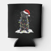 クリスマスブラックラブラドールの犬の恋人の汗シャツAn 缶クーラー (正面)