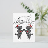 クリスマスブラックラブラドール漫画 シーズンポストカード (スタンド正面)