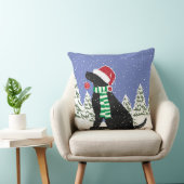 クリスマスブラックラボホリデードッグ クッション (椅子)