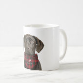 クリスマスブラックラボホリデードッグ コーヒーマグカップ (正面右)