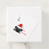 クリスマスブラックリアルなパグパピー絵画ズ フェイバータグ (インサイチュ)