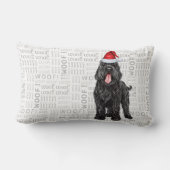 クリスマスブラックロシアのテリアドッグホリデー ランバークッション (裏面)