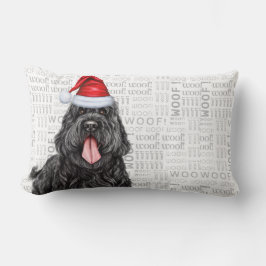 クリスマスブラックロシアのテリアドッグホリデー ランバークッション