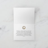 クリスマスブラック金ゴールドリース企業のハッピー シーズンカード (内部)