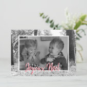 クリスマスブラック&ホワイトフォトカードジョユーヌエル (スタンド正面)