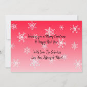 クリスマスブラック&ホワイトフォトカードジョユーヌエル (裏面)