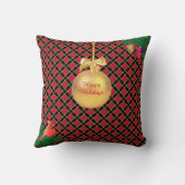 クリスマスブラック&レッド クッション (裏面)