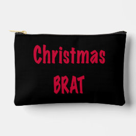 クリスマスブラットレッドオンブラック アクセサリーポーチ