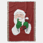 クリスマスブランケットかわいいサンタクロースブランケット スローブランケット (正面縦)