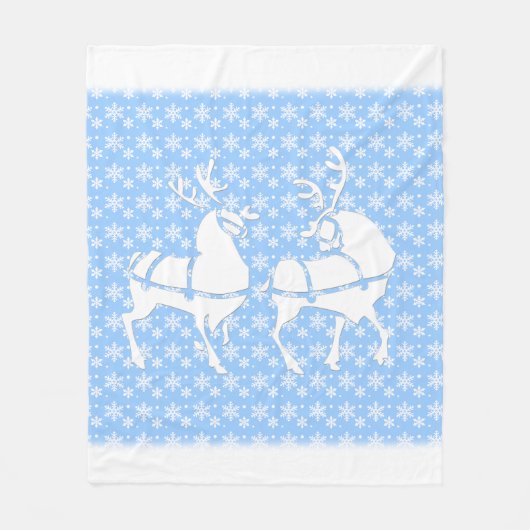 クリスマスブランケットホリデースノーフレークフリースブランケット フリースブランケット (正面)