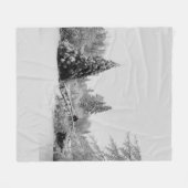 クリスマスブランケット雪の木の毛布 フリースブランケット (正面(横))