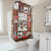 クリスマスブランケット、すべて来のハートホームおもしろい牛 シャワーカーテン (インサイチュ)