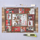 クリスマスブランケット、すべて来のハートホームおもしろい牛 薄葉紙 (クラフト)