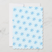 クリスマスブランチかわいい水の色雪だるまスクリプト 招待状 (裏面)