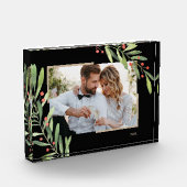 クリスマスブランチとベリーカスタムズブラック フォトブロック (左)