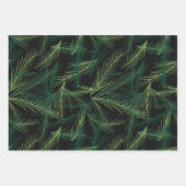 クリスマスブランチのパターン ラッピングペーパーシート (正面3)