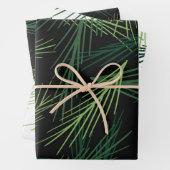 クリスマスブランチのパターン ラッピングペーパーシート (インサイチュ)