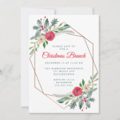 クリスマスブランチウィンターグリーンリーパーティの招待状 招待状 (正面)