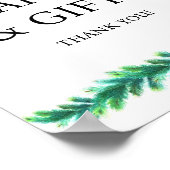 クリスマスブランチカードとギフトベビーシャワー ポスター (角)