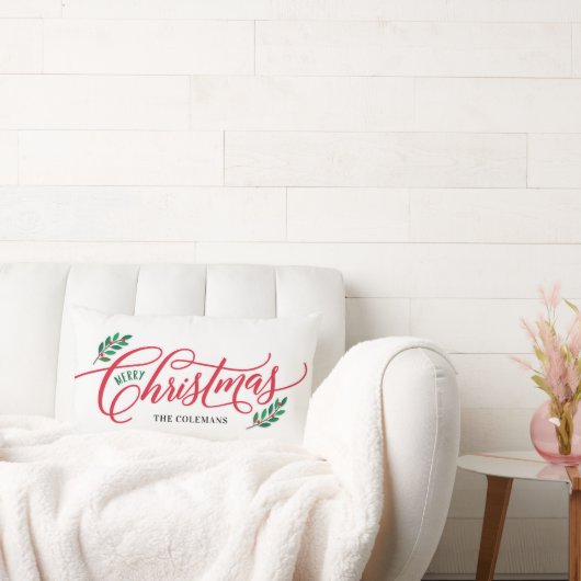 クリスマスブランチズホリデーカスタム装飾用クッション ランバークッション (ソファ)