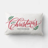 クリスマスブランチズホリデーカスタム装飾用クッション ランバークッション (正面)