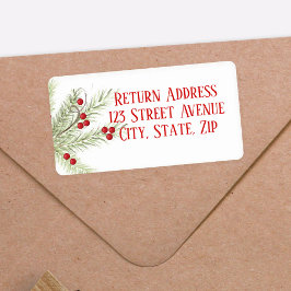 クリスマスブランチホリデーメーリングラベル ラベル