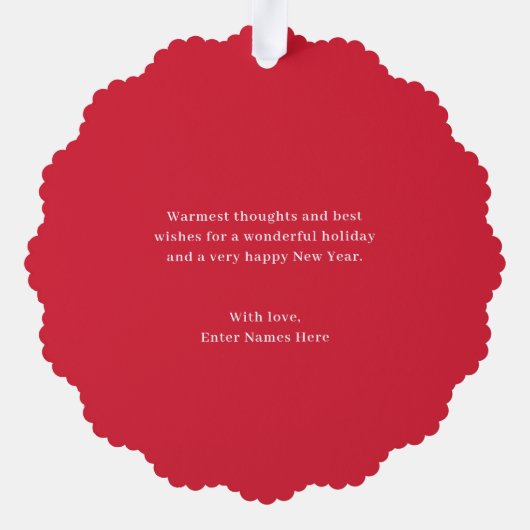 クリスマスブランチ写真オーナメントクリスマスカード オーナメントカード (裏面)