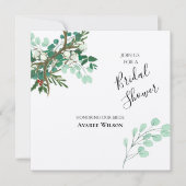 クリスマスブランチ赤と緑のシャワー 招待状 (正面)