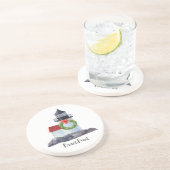 クリスマスブラントポイントライトハウスサンドストーンコースター コースター (側面)