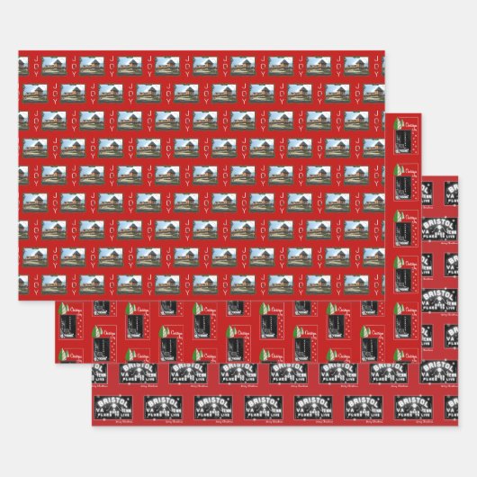 クリスマスブリストルクリスマストリオ ラッピングペーパーシート (セット)