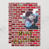 クリスマスブリック写真コラージュ シーズンカード (正面/裏面)