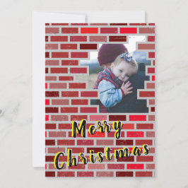 クリスマスブリック写真コラージュ シーズンカード