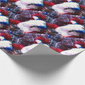 クリスマスブリティッシュブルー ラッピングペーパー (角)