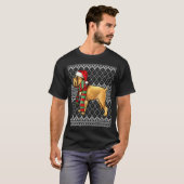 クリスマスブリュッセルグリフォンサンタクロースハット醜いクリスマス Tシャツ (正面フル)