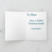 クリスマスブリラックスリーの母のための休日 カード (内部)
