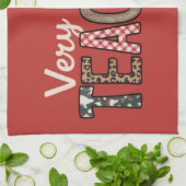 クリスマスブリーメリー先生ヒョウ キッチンタオル (折り畳み)