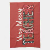 クリスマスブリーメリー先生ヒョウ キッチンタオル (縦)