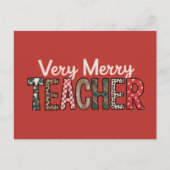 クリスマスブリーメリー先生ヒョウ シーズンポストカード (正面)